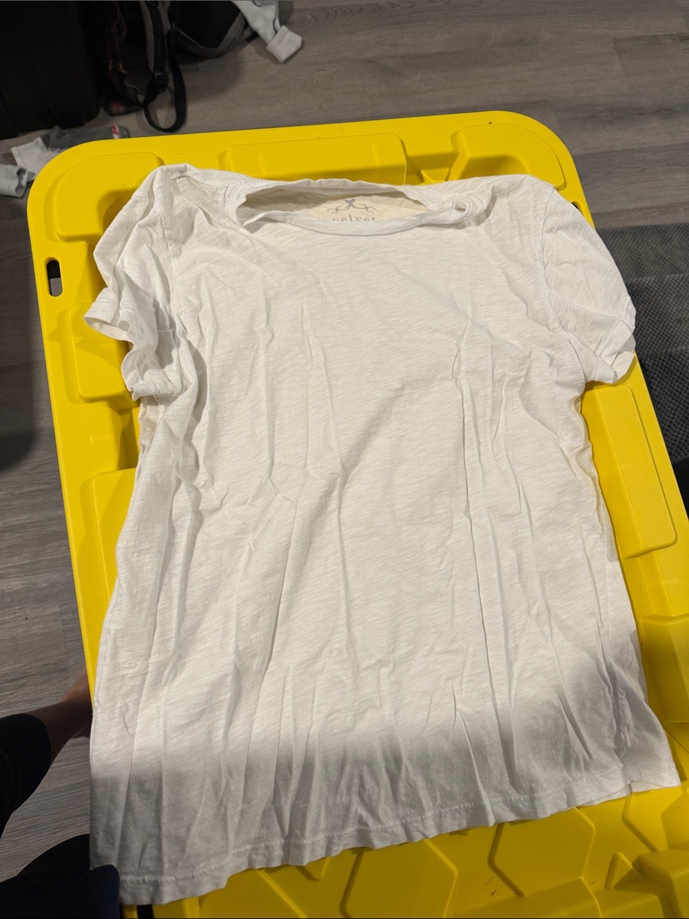 Never worn Velvet by Graham & Spencer White Crewneck Short-Sleeve Tee